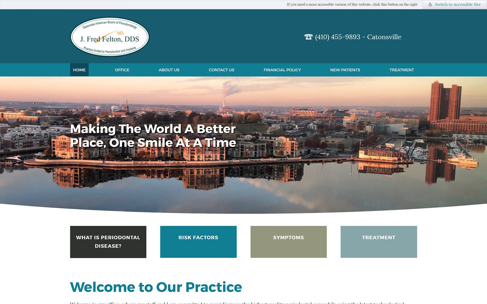 The Screenshot of Felton J Fred DDS Website