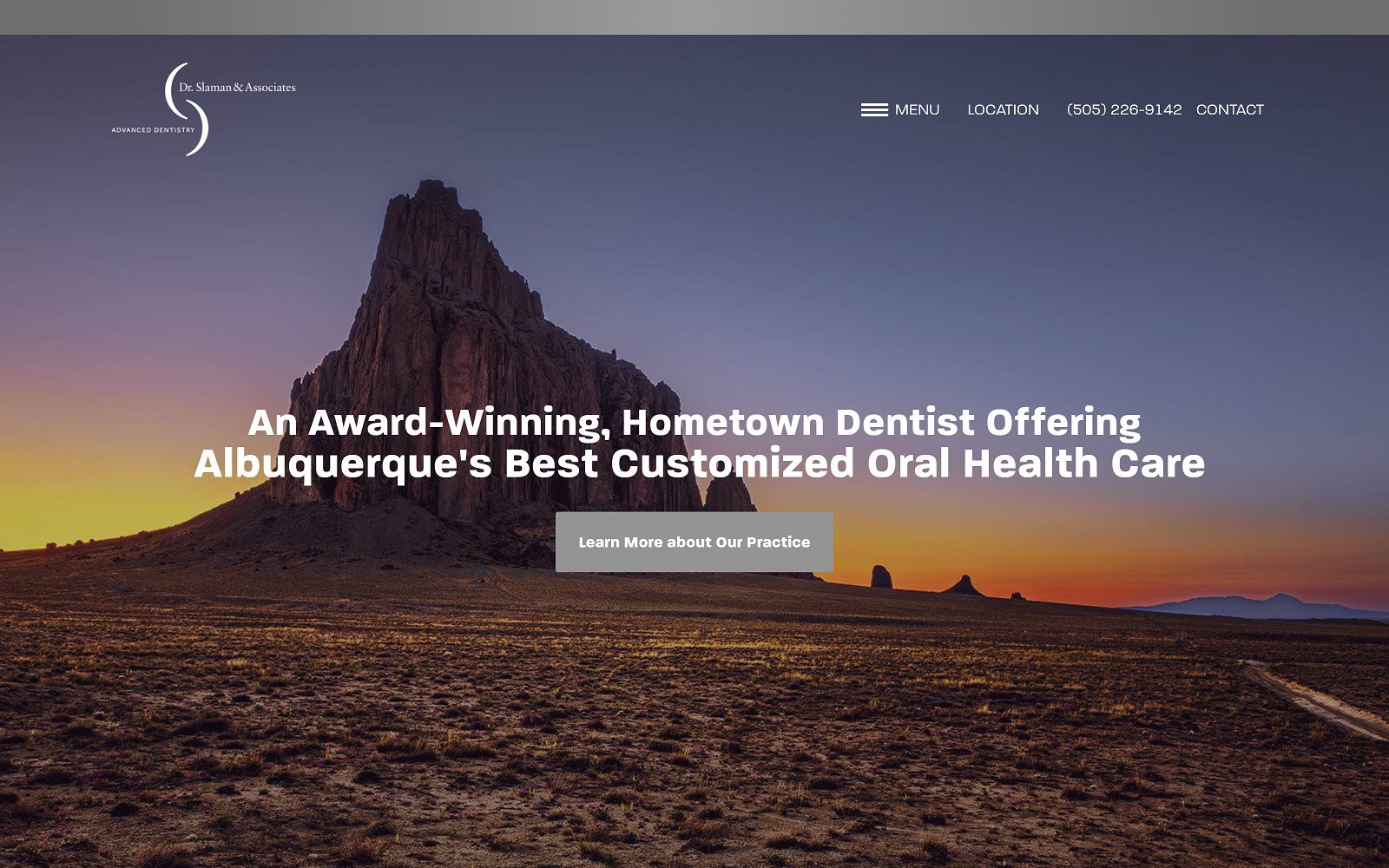 The Screenshot of Dr. James Slaman DDS, PC Website