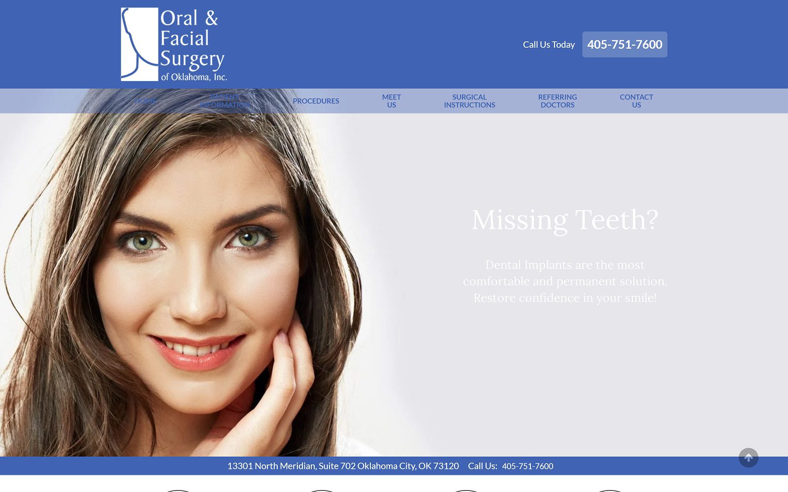 The Screenshot of Dr. Craig Wooten, DDS Website