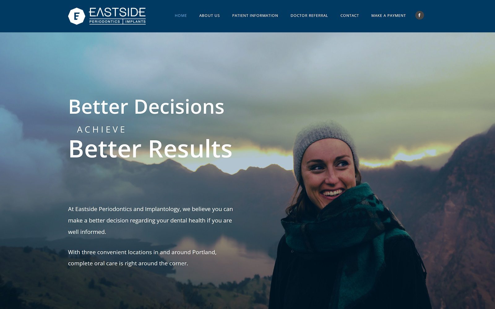The Screenshot of Eastside Periodontics & Implantology Dr. Benjamin Russell, DMD Website