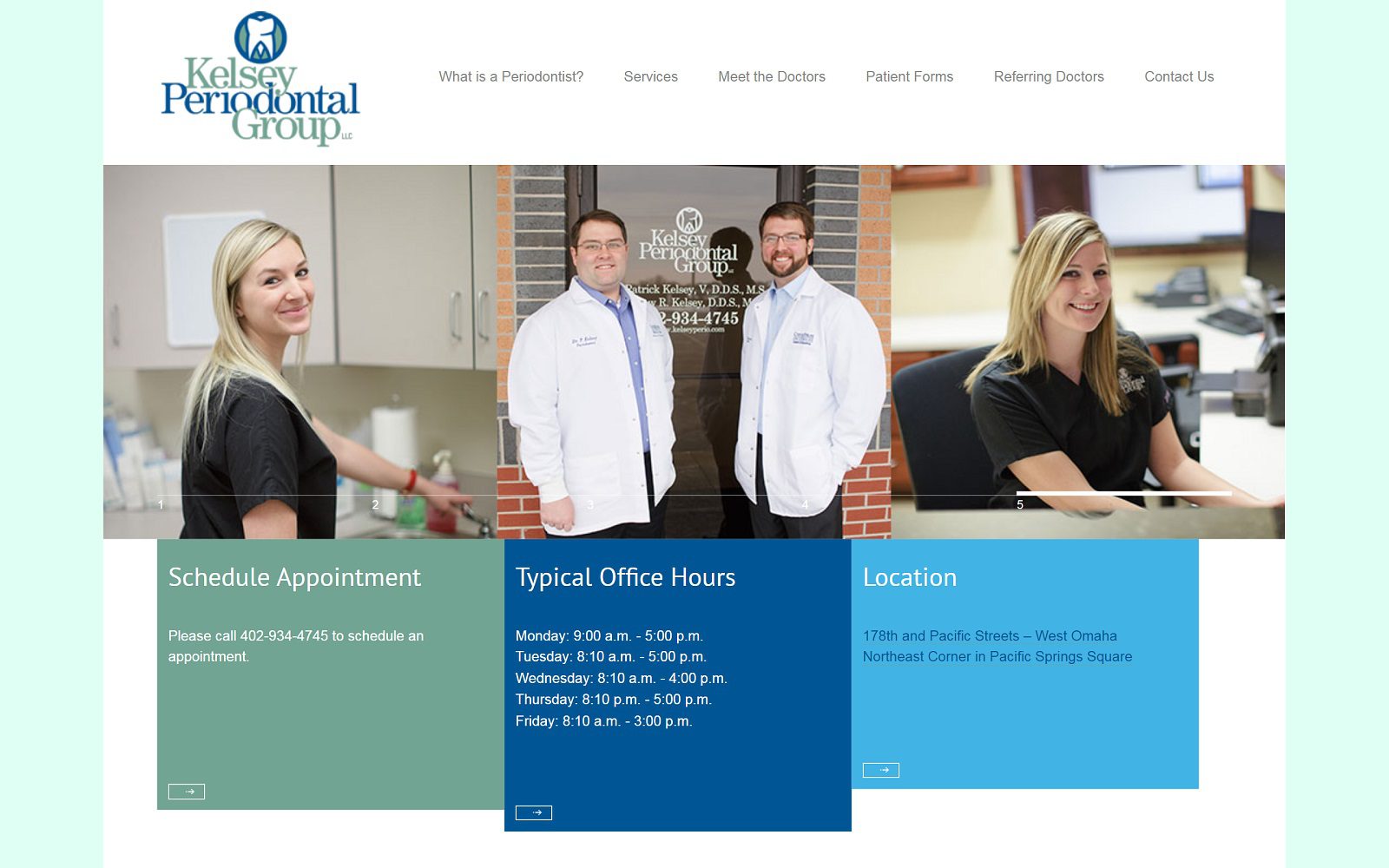 The Screenshot of Kelsey Periodontal Group Website