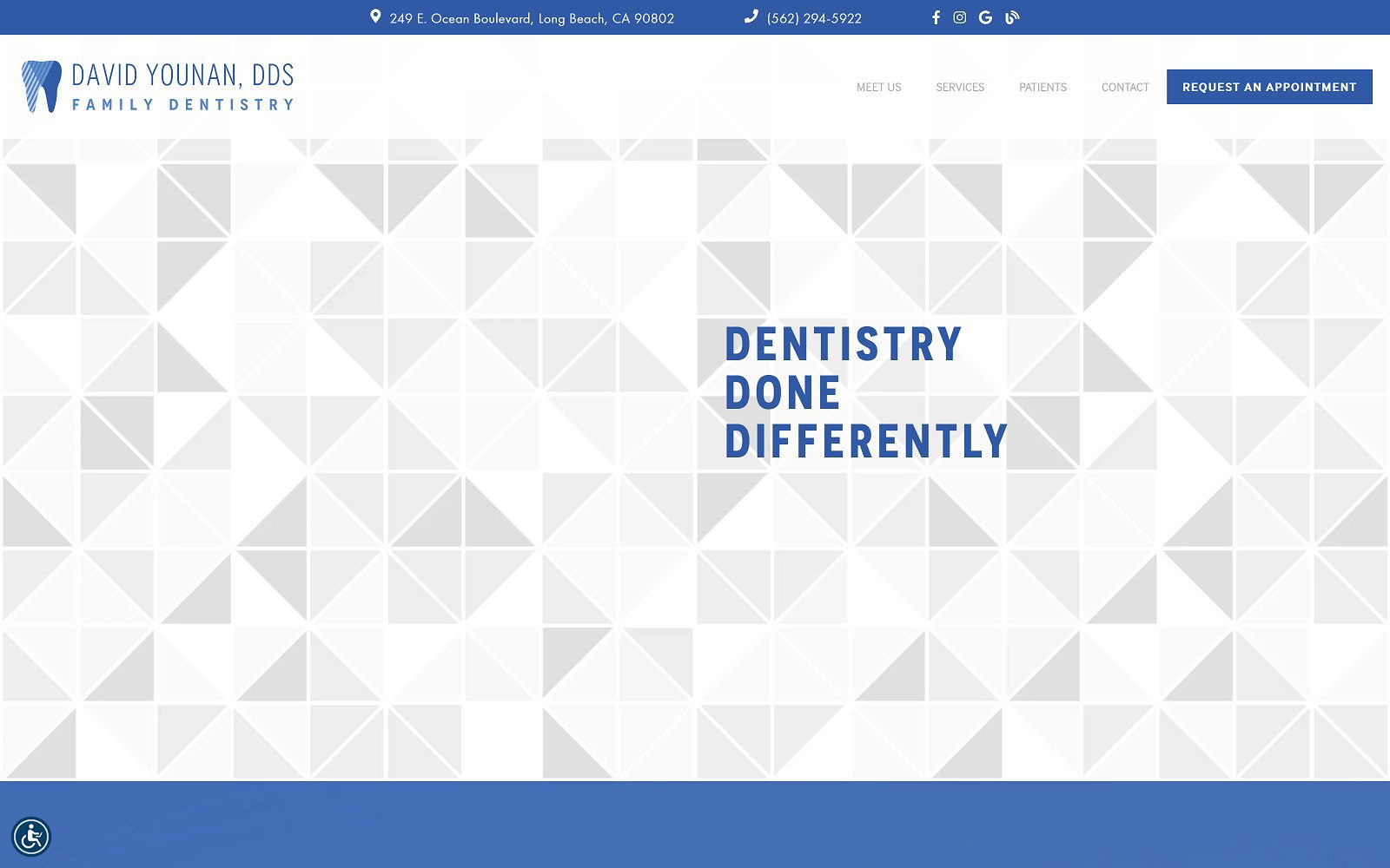 The Screenshot of Long Beach Dental Wellness: David Younan, DDS Website
