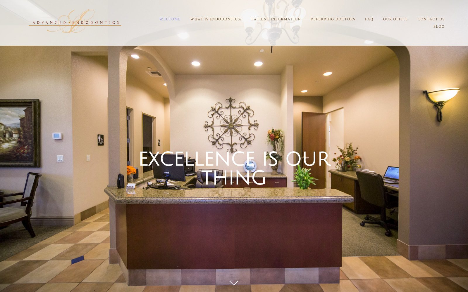 The Screenshot of Advanced Endodontics Website