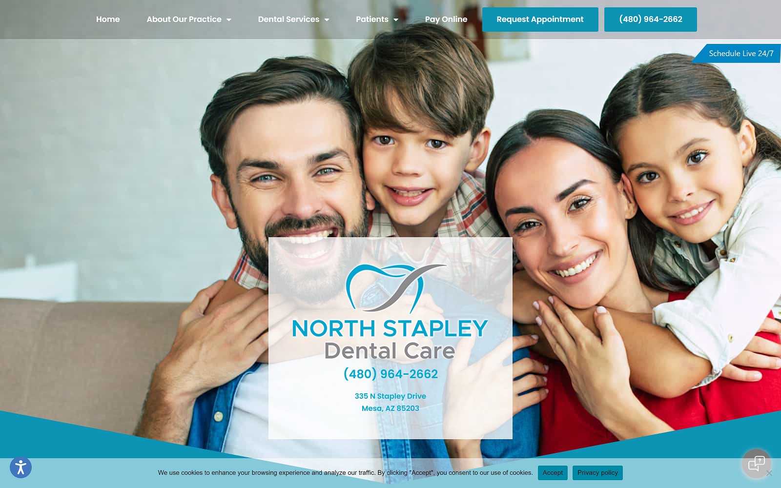 northstapleydentalcare.com screenshot