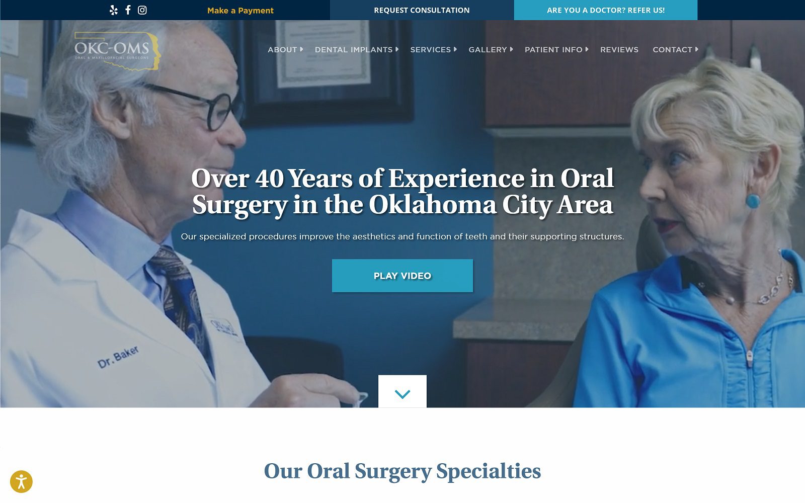 The Screenshot of OKC-OMS Website