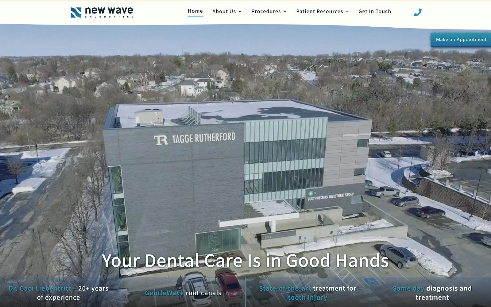 The Screenshot of New Wave Endodontics Website