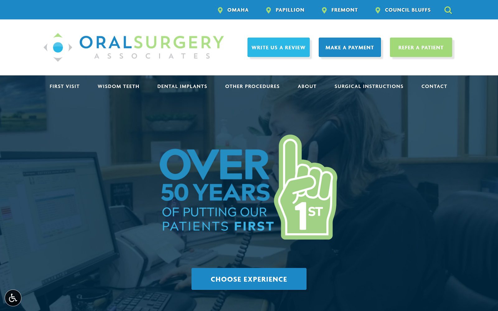 The Screenshot of Oral Surgery Associates Website