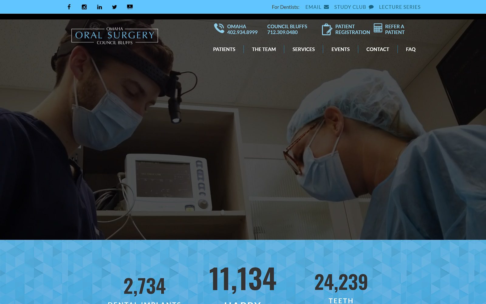 The Screenshot of Omaha Oral Surgery Website