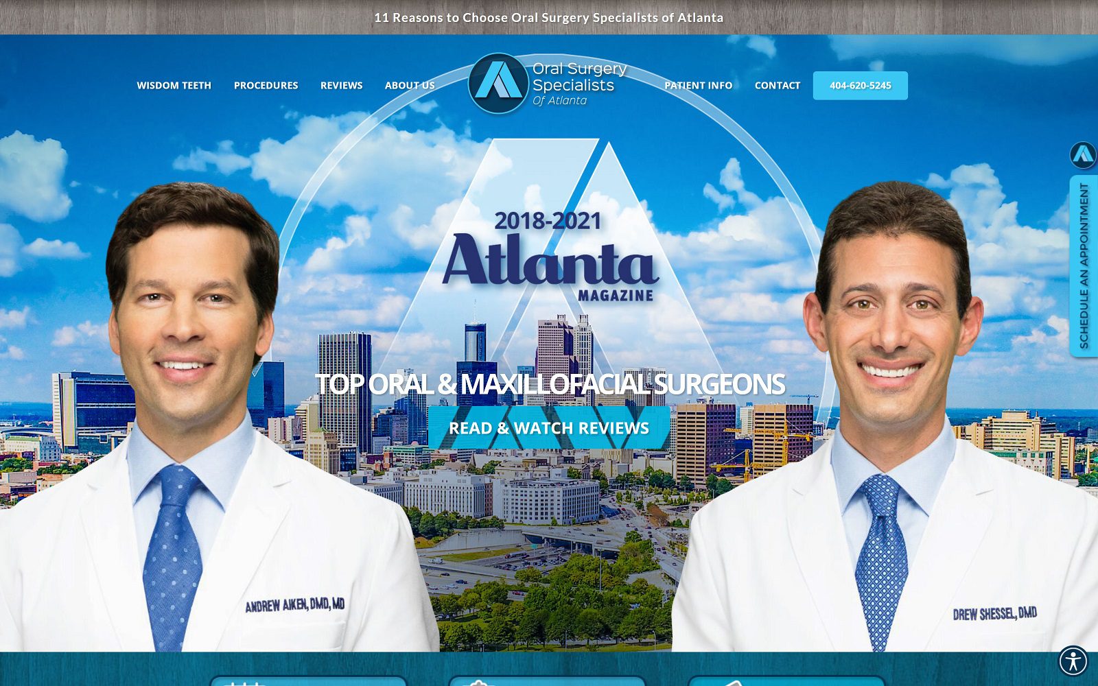 The Screenshot of Oral Surgery Specialists of Atlanta Website