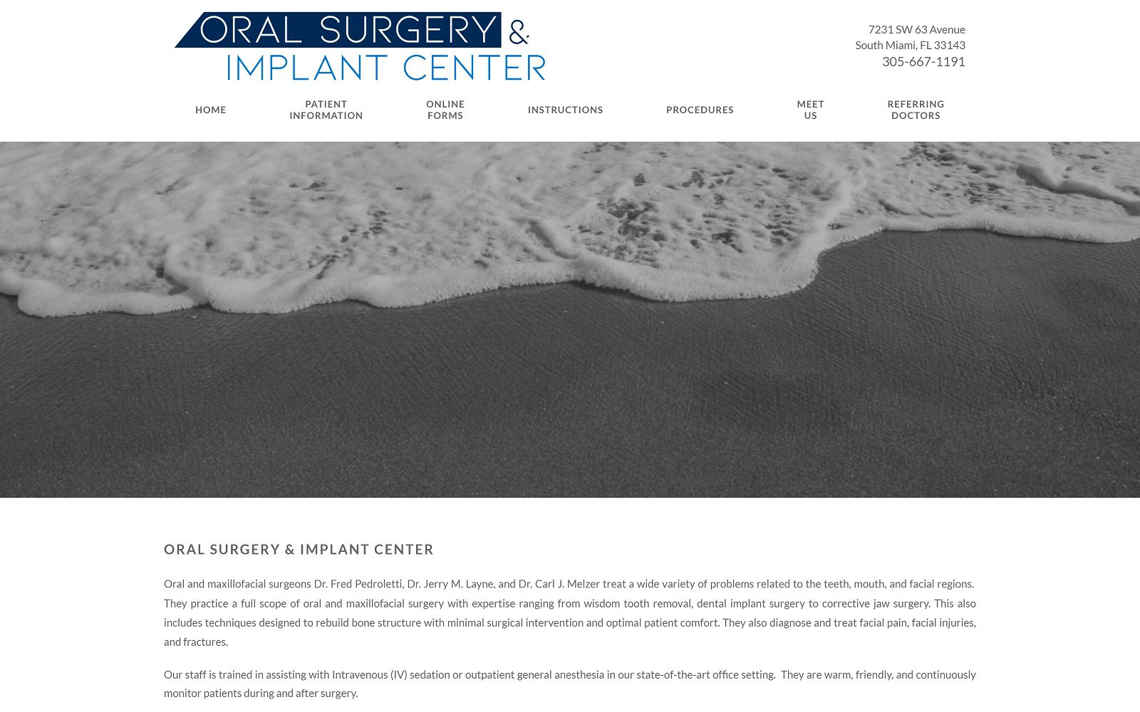 The Screenshot of Fred Pedroletti, D.M.D Website