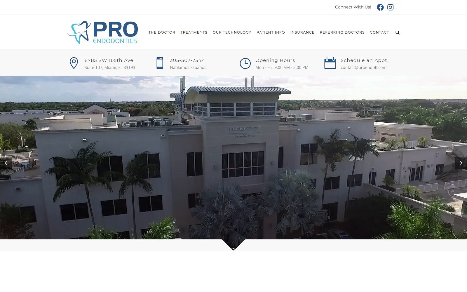 The Screenshot of Pro Endodontics Website