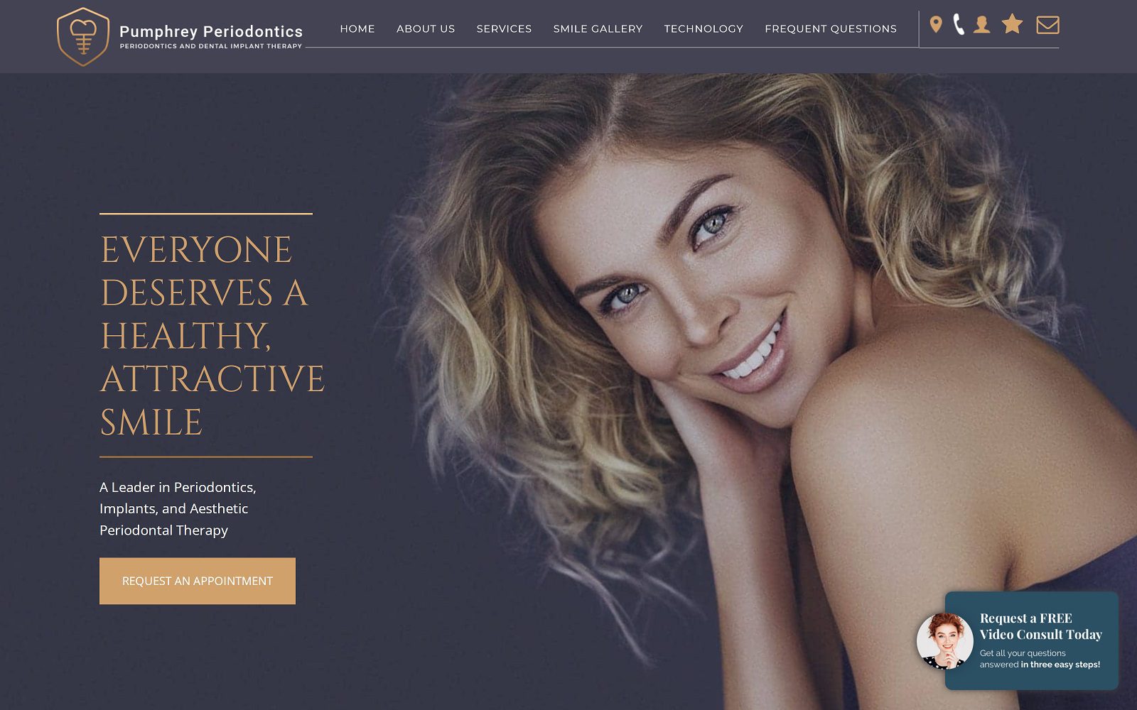 The Screenshot of Pumphrey Periodontics & Dental Implant Therapy Website