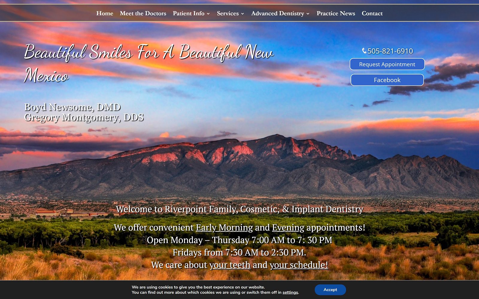 The Screenshot of Riverpoint Family, Cosmetic and Implant Dentistry Website