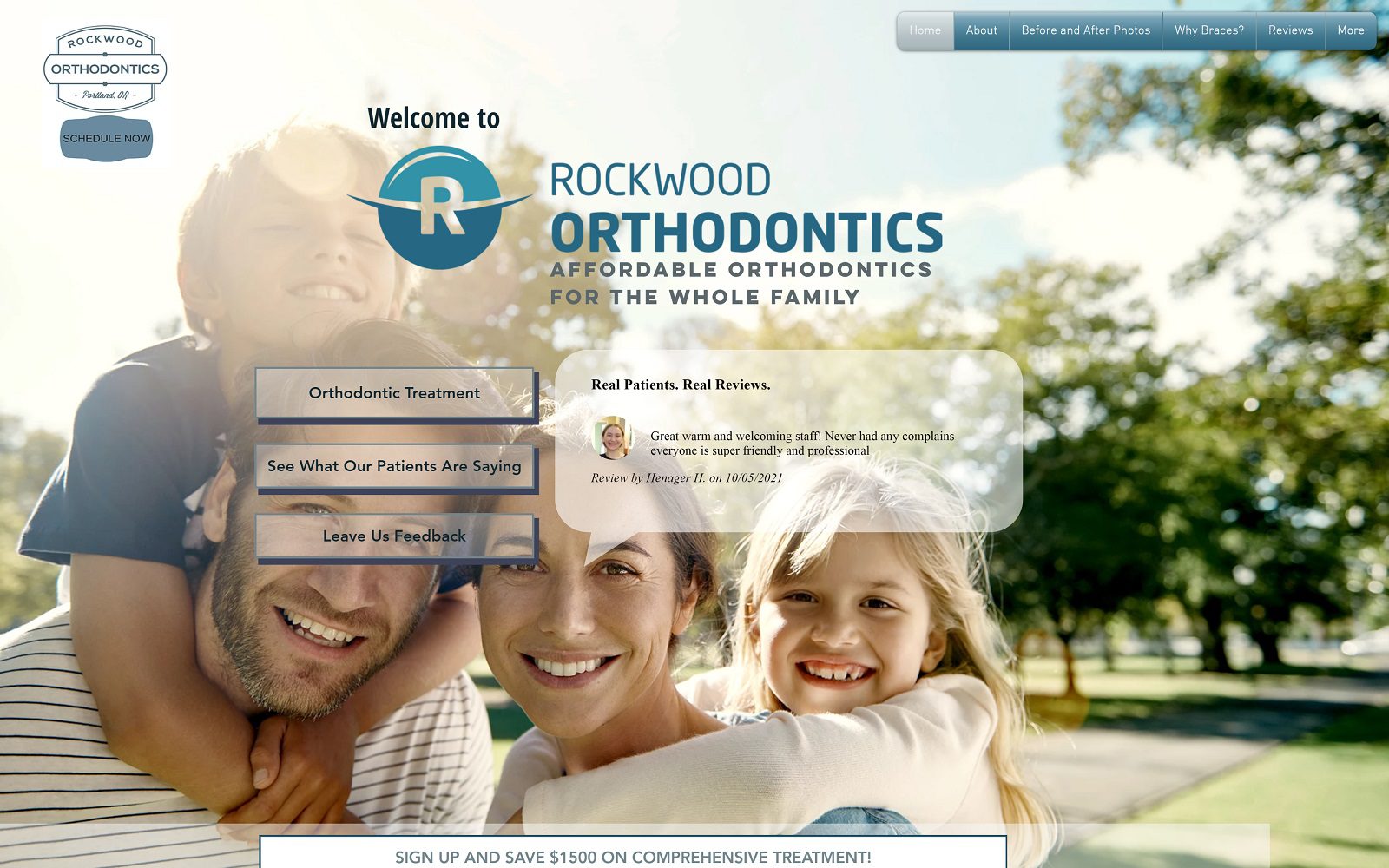 The Screenshot of Rockwood Orthodontics