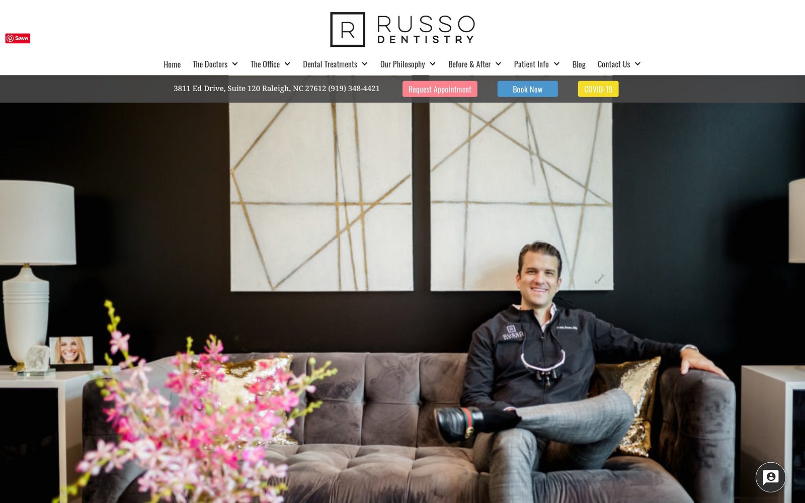 The Screenshot of Russo Dentistry Dr. Justin Russo Website