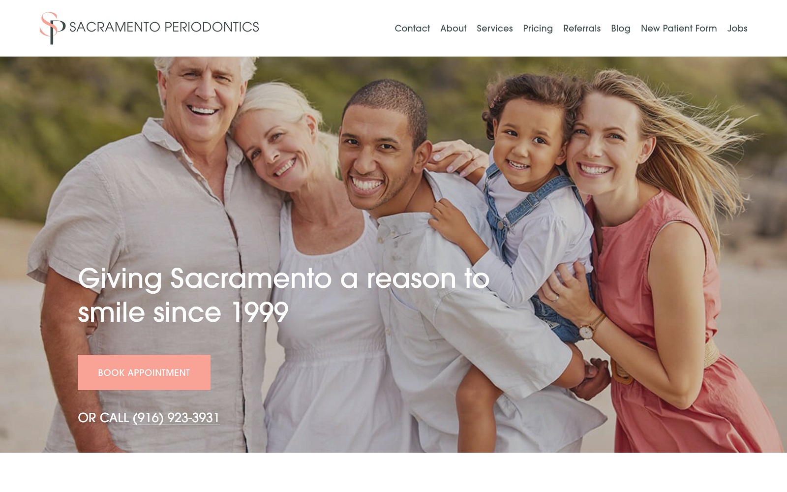 sacramentoperiodontics.com screenshot