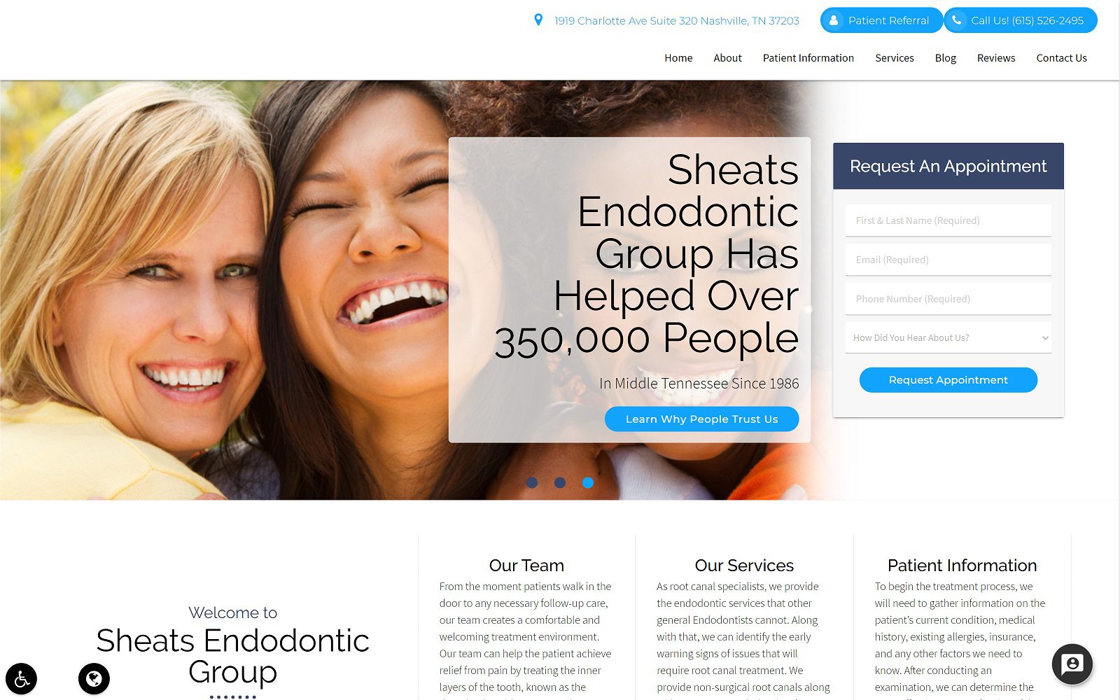 The Screenshot of Sheats Endodontic Group Website