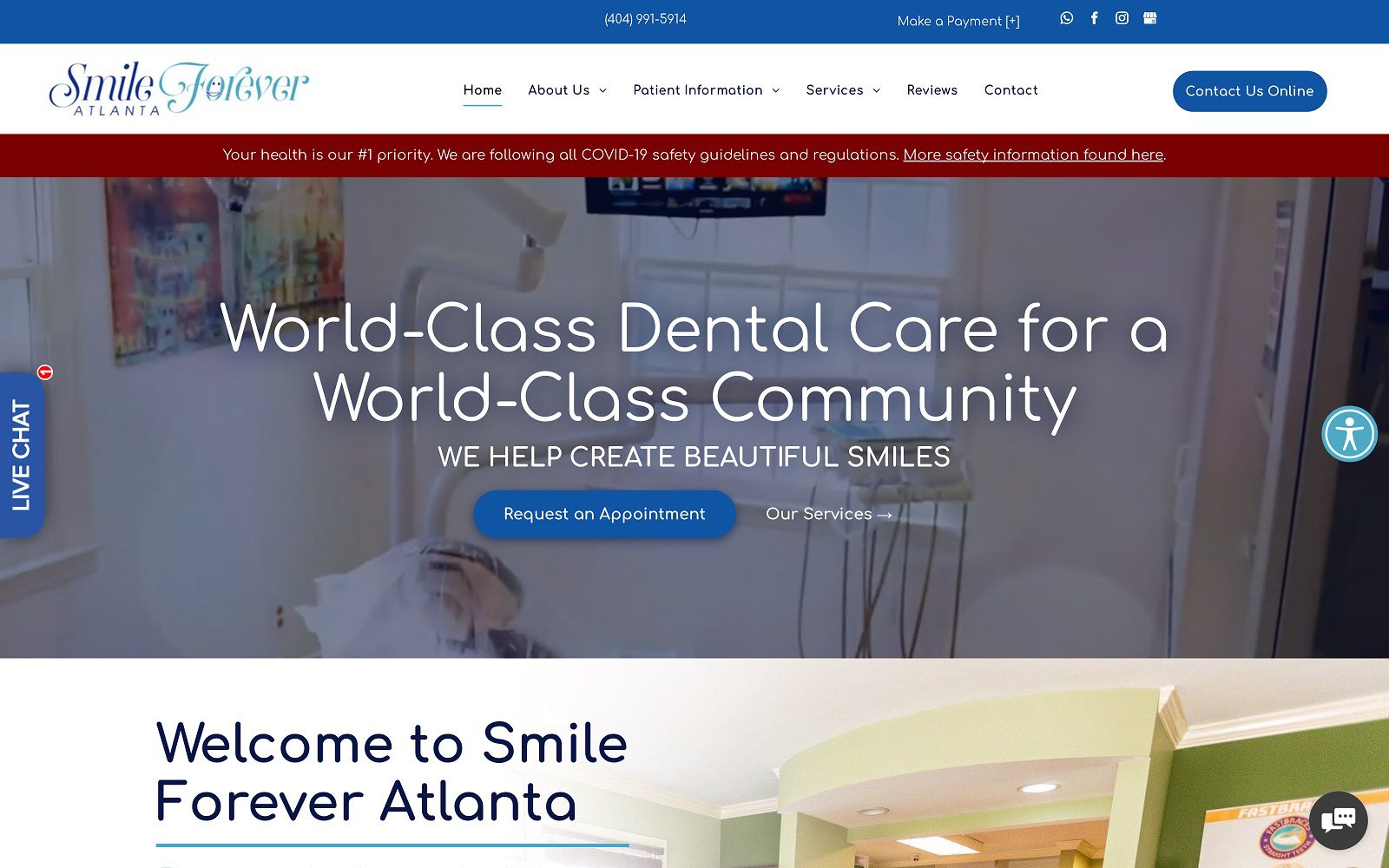 The Screenshot of Smile Forever Atlanta: Dental Implants, Cosmetic Dentist Website