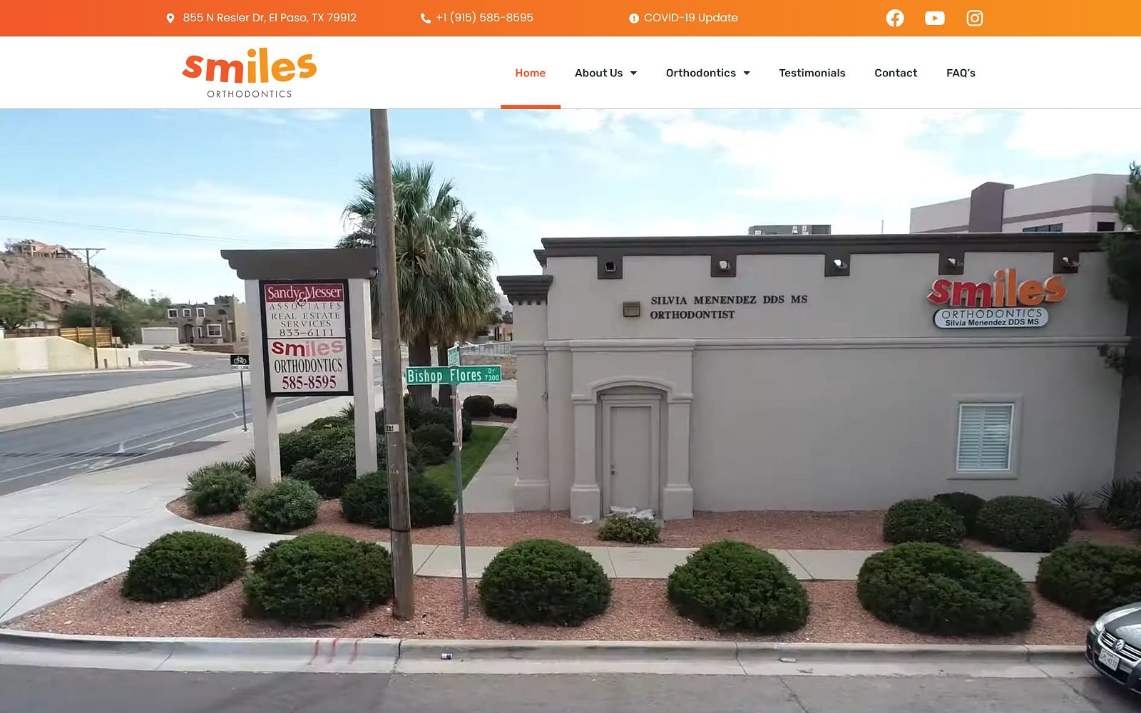 The Screenshot of Smiles Orthodontics Dr Silvia Menendez Website