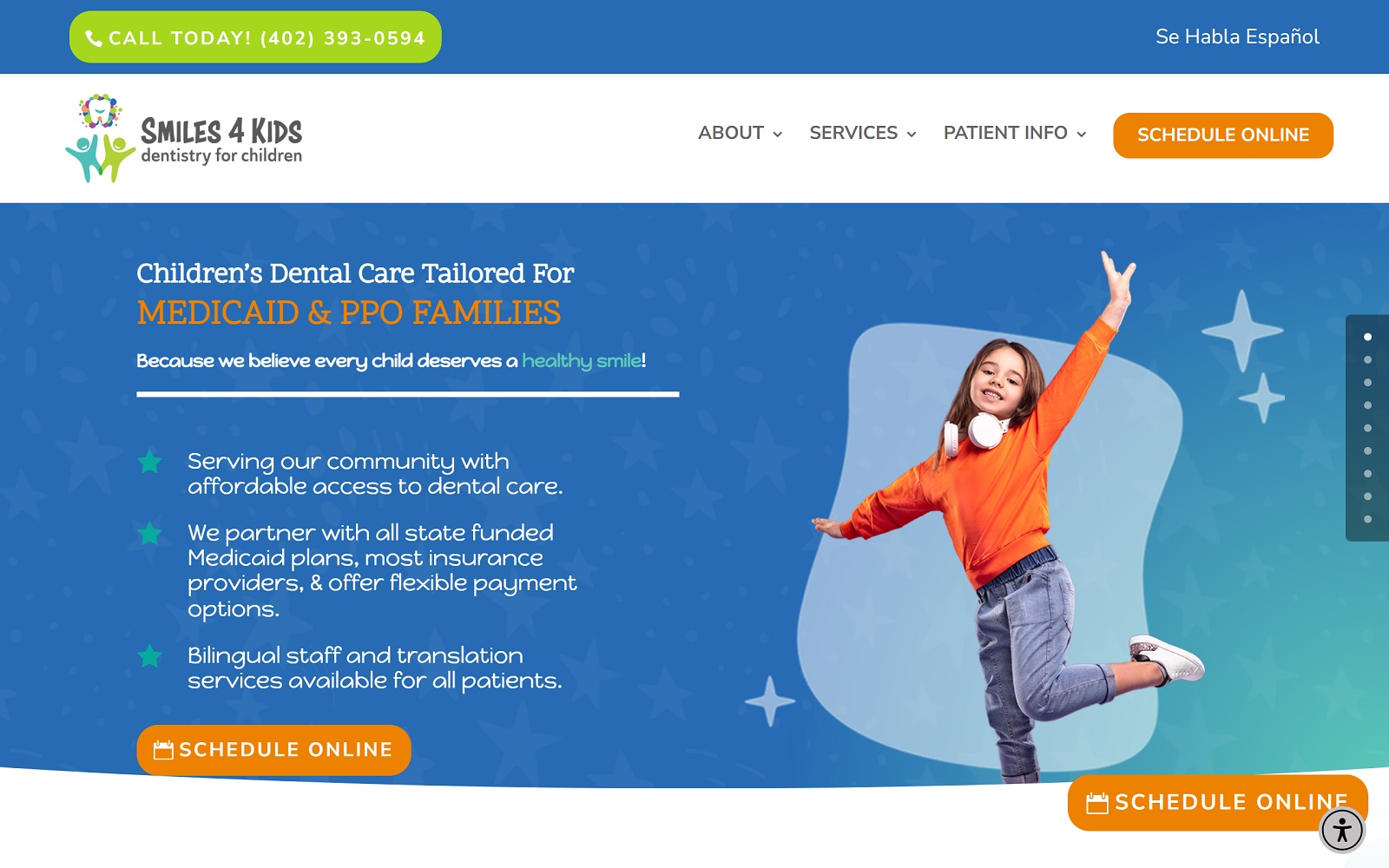smiles4kidsomaha.com screenshot