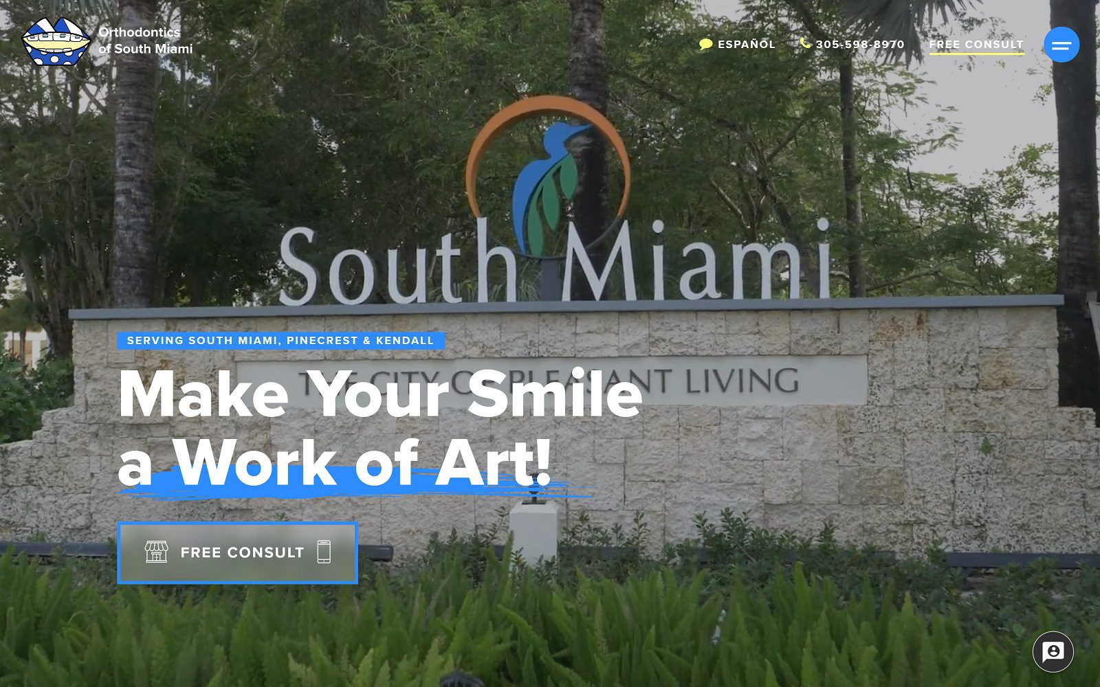 The Screenshot of Orthodontics of South Miami Website