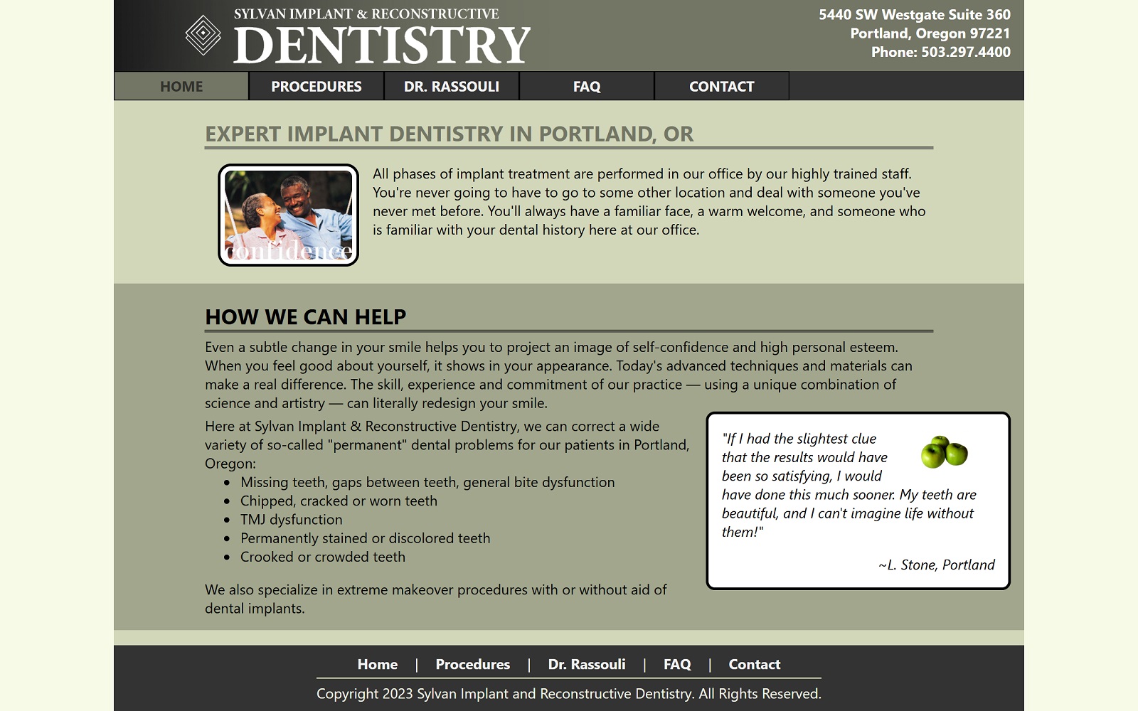 sylvanimplant.com screenshot