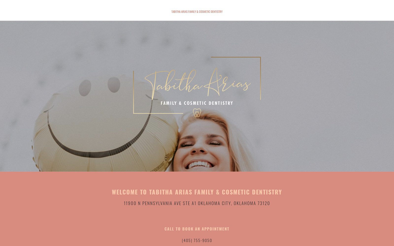The Screenshot of Dr. Tabitha L Arias, DDS Website