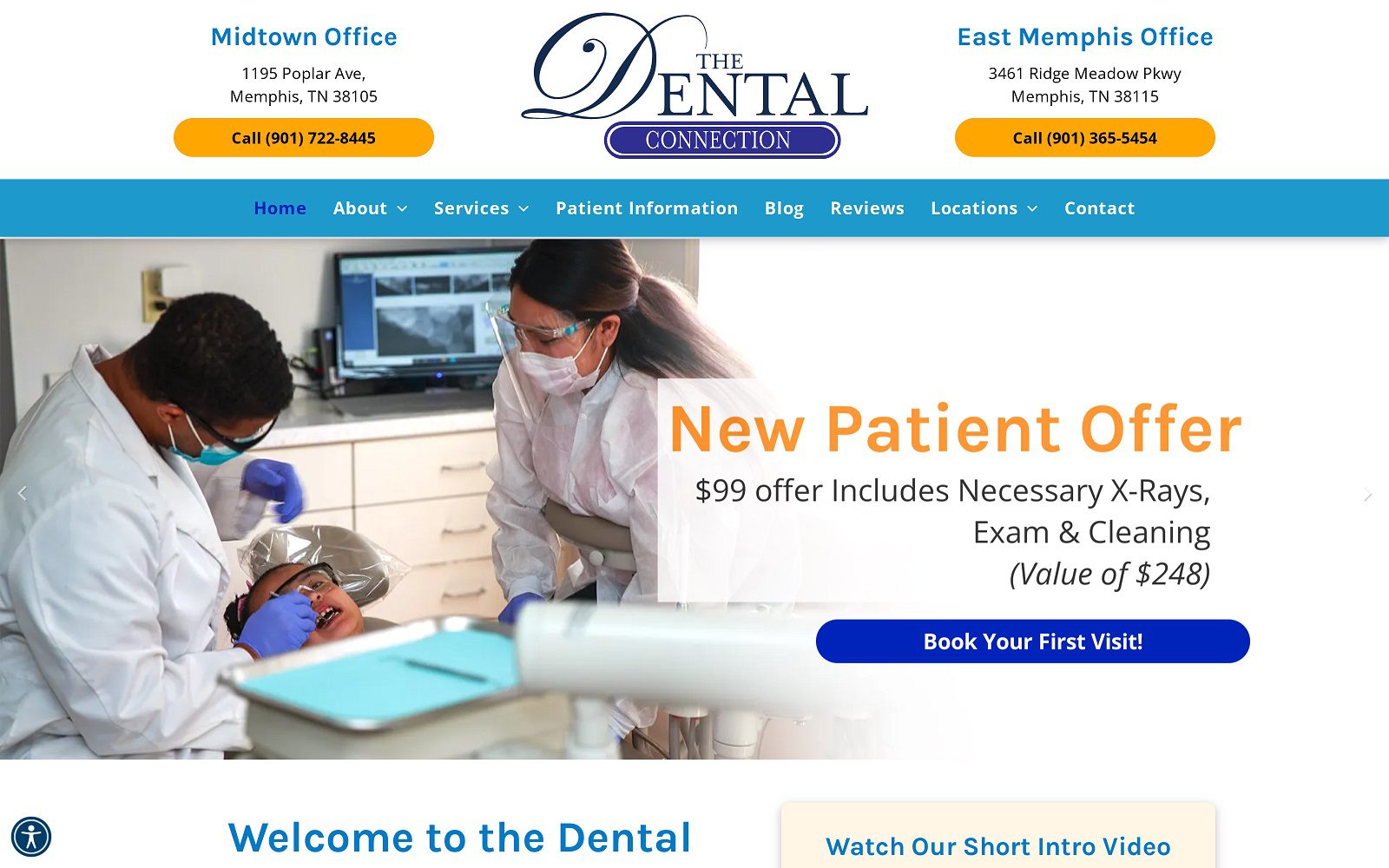 The Screenshot of The Dental Connection Dr. Dellwyn M. Turnipseed Website