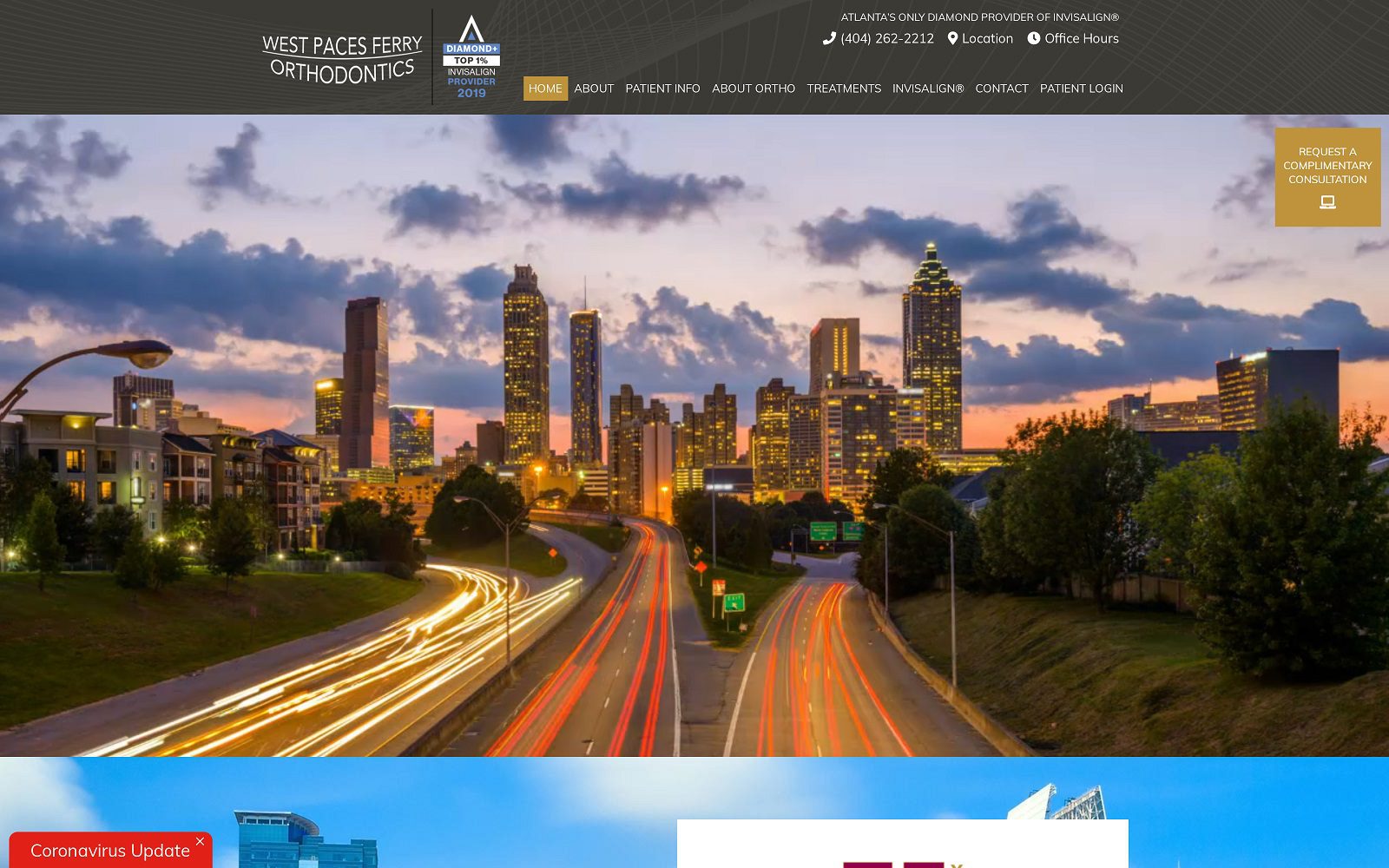 The Screenshot of West Paces Ferry Orthodontics Website