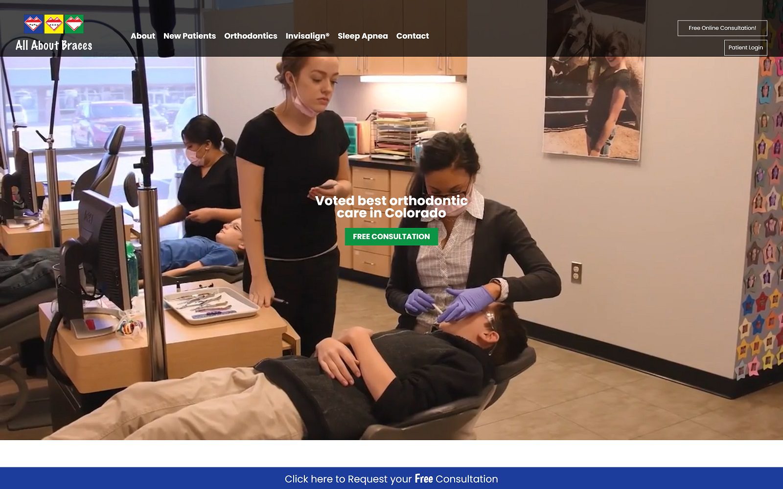 The Screenshot of All About Braces Website