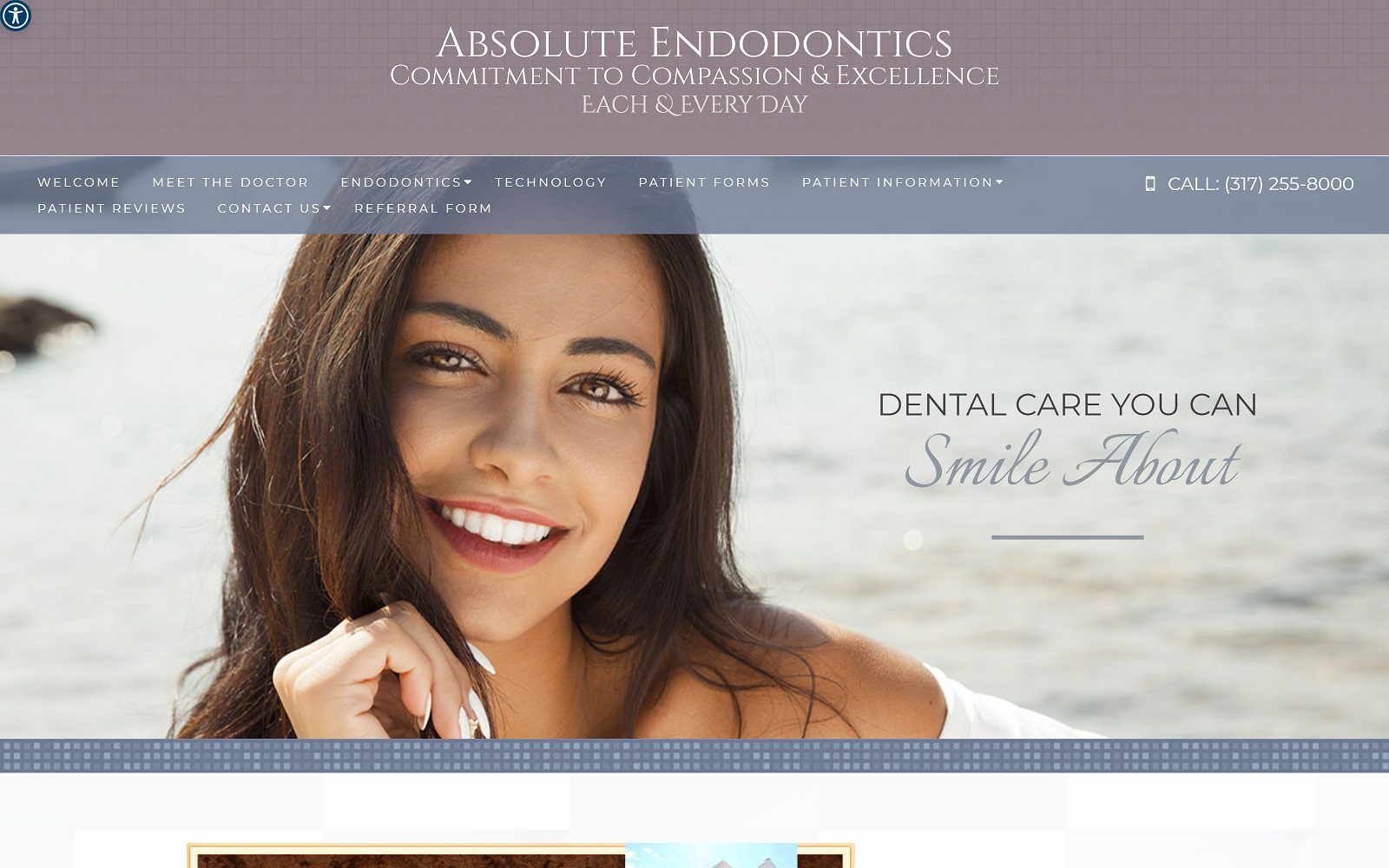 The Screenshot of Dr. Karen R. Kamer, DMD Website