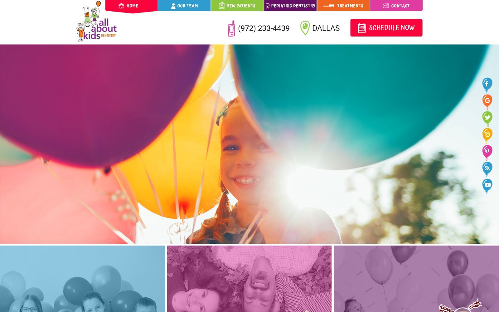The Screenshot of All About Kids Dentistry Website