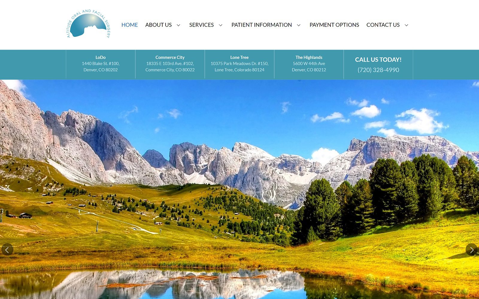 The Screenshot of Altitude Oral and Facial Surgery Dr. Brian Fangman Website