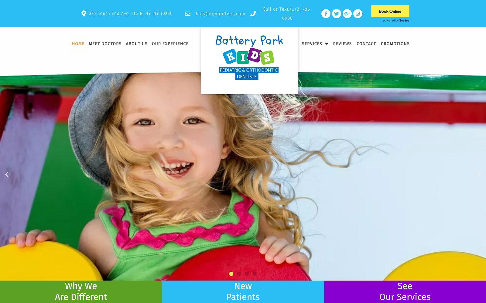 batteryparkpediatricdentists.com screenshot