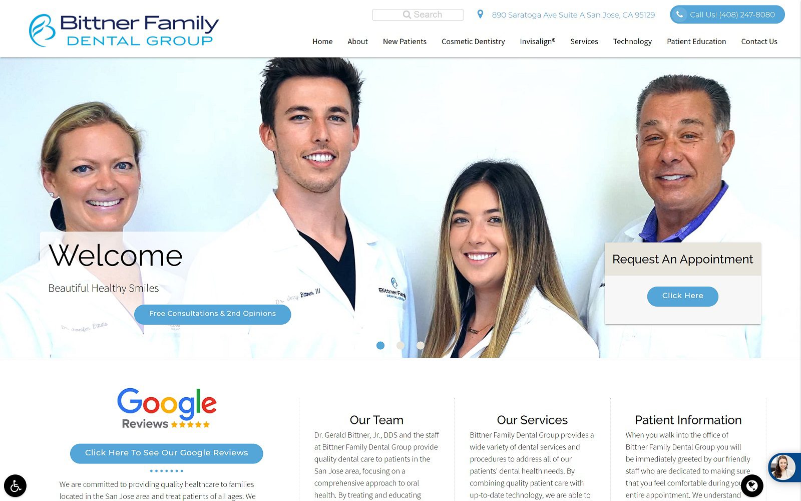 The Screenshot of Bittner Family Dental Group Website