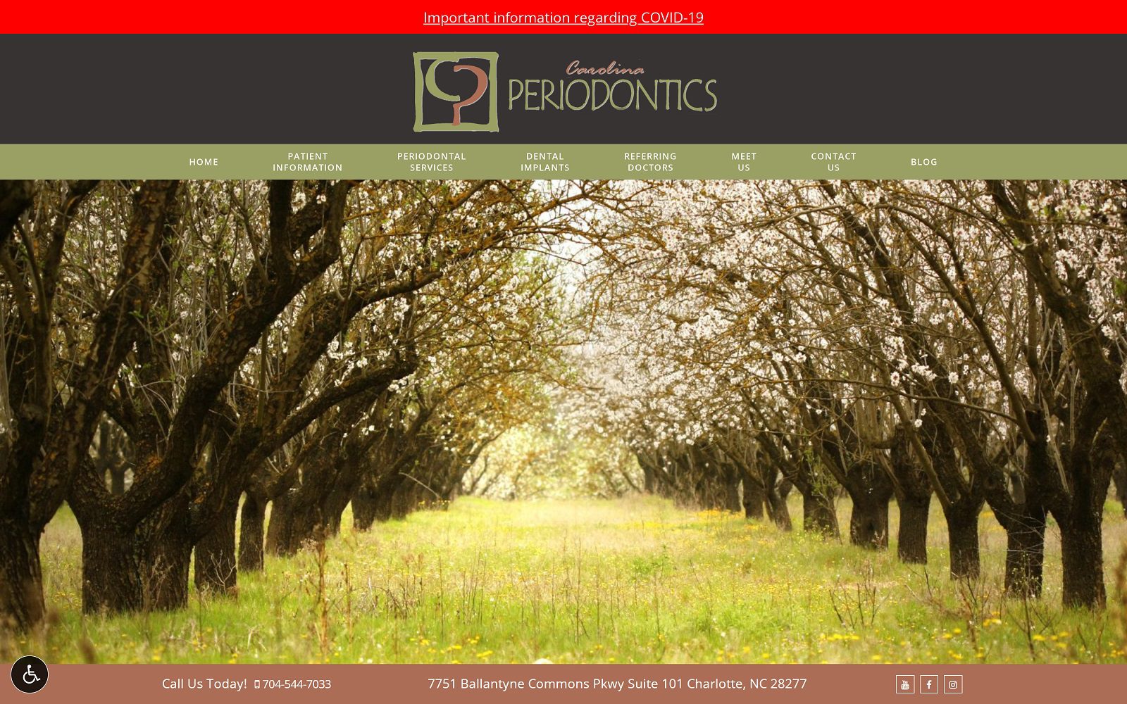 The Screenshot of Carolina Periodontics: Shannon G Parsons DDS Website