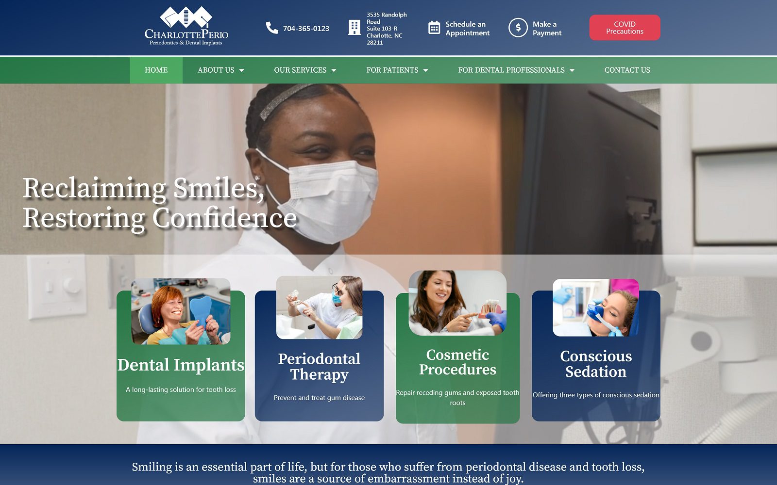 The Screenshot of CharlottePerio Website