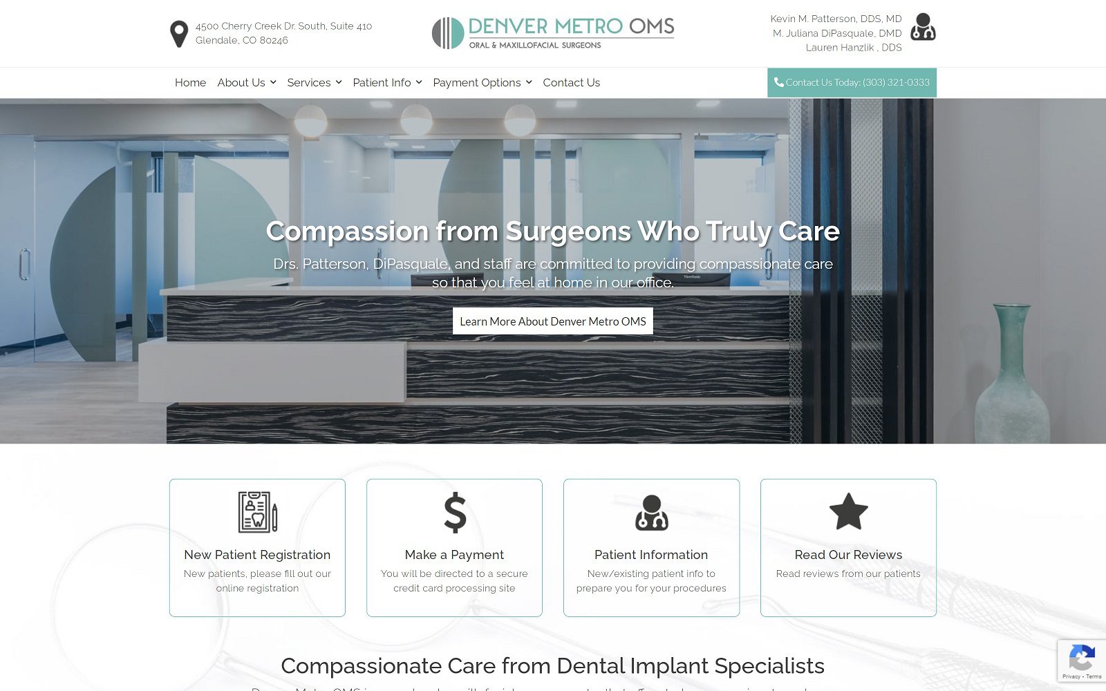 The Screenshot of Denver Metro OMS Website