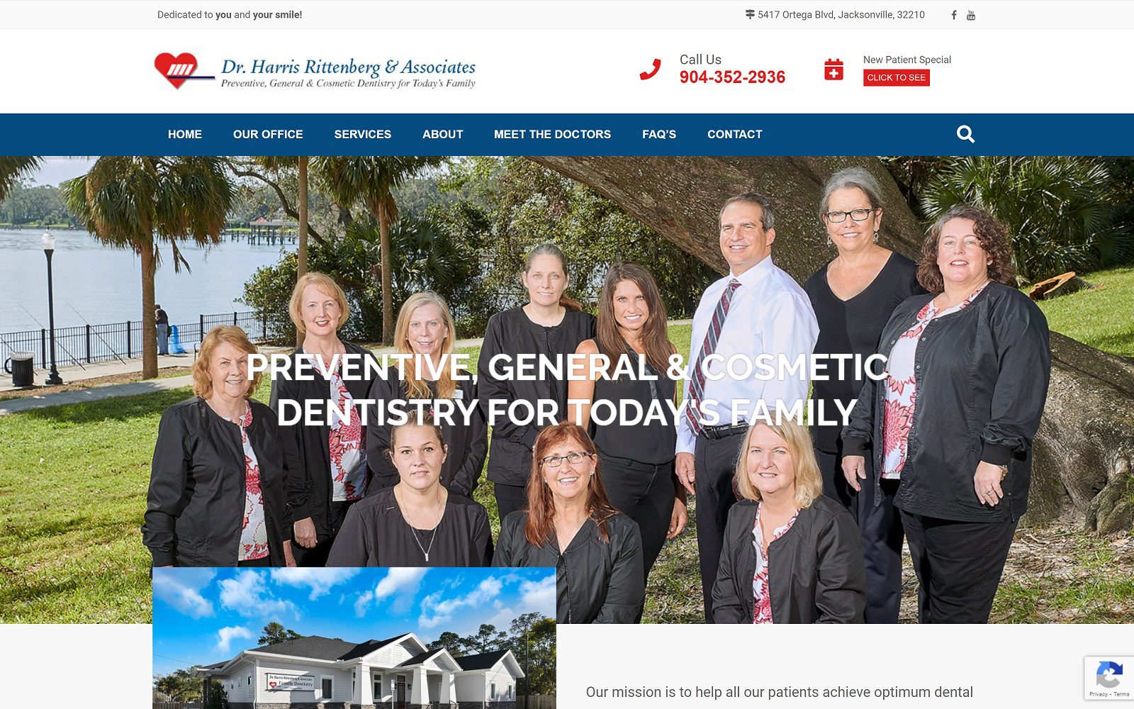 The Screenshot of Dr. Harris Rittenberg & Associates Website