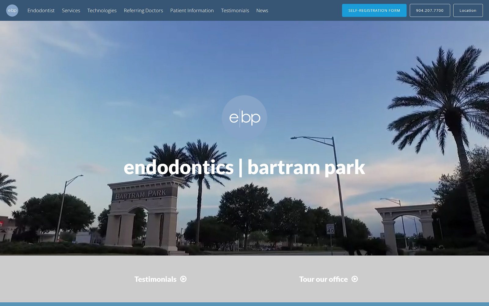 The Screenshot of Endodontics | Bartram Park Dr. Daniella S. Peinado Website