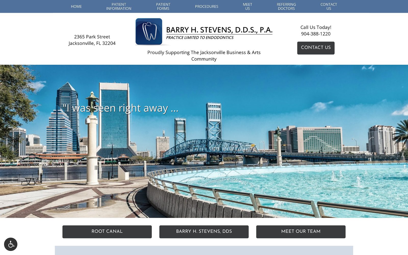 The Screenshot of Stevens Barry H DDS Website