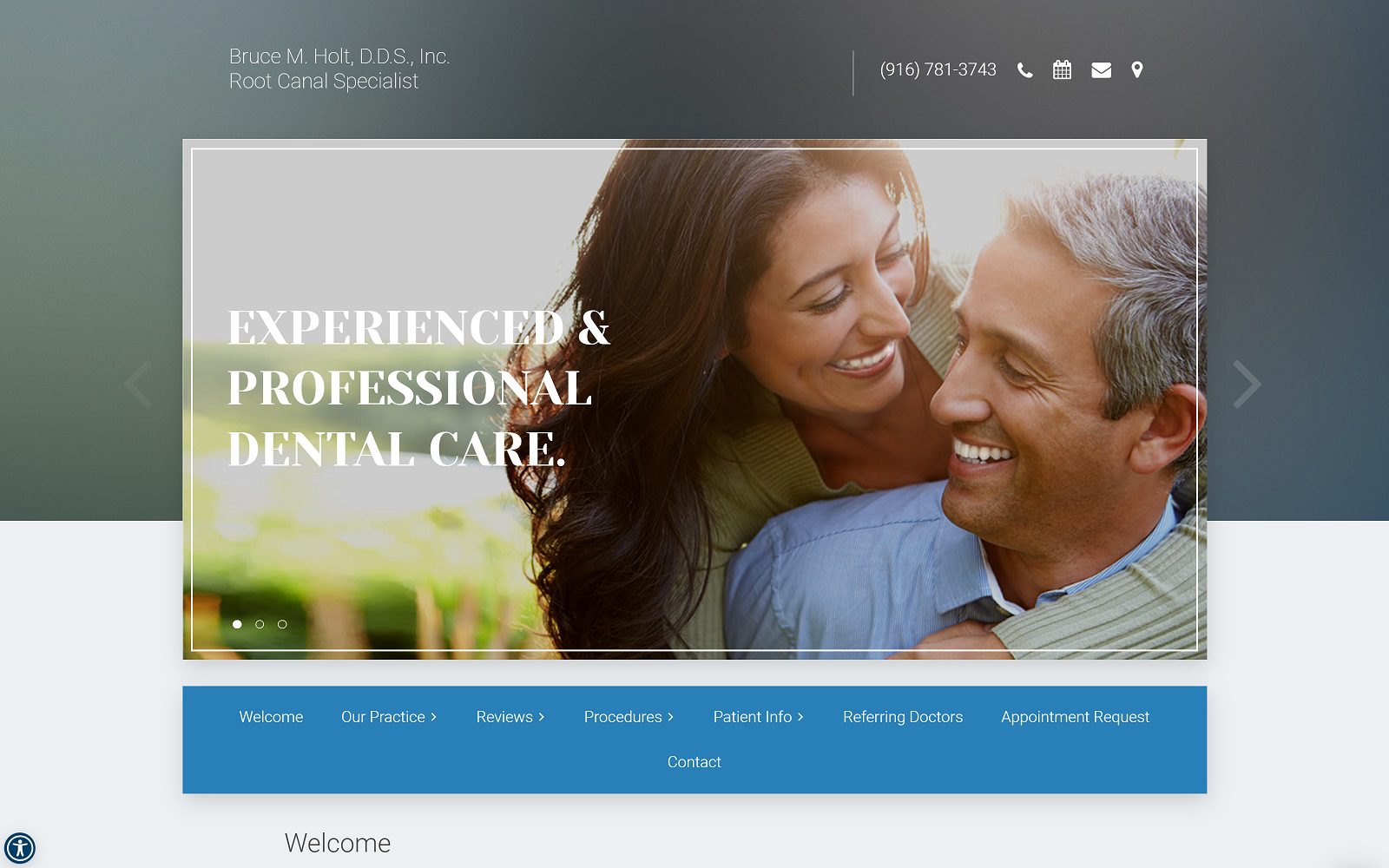 The Screenshot of Holt Bruce DDS hdendo.com Website