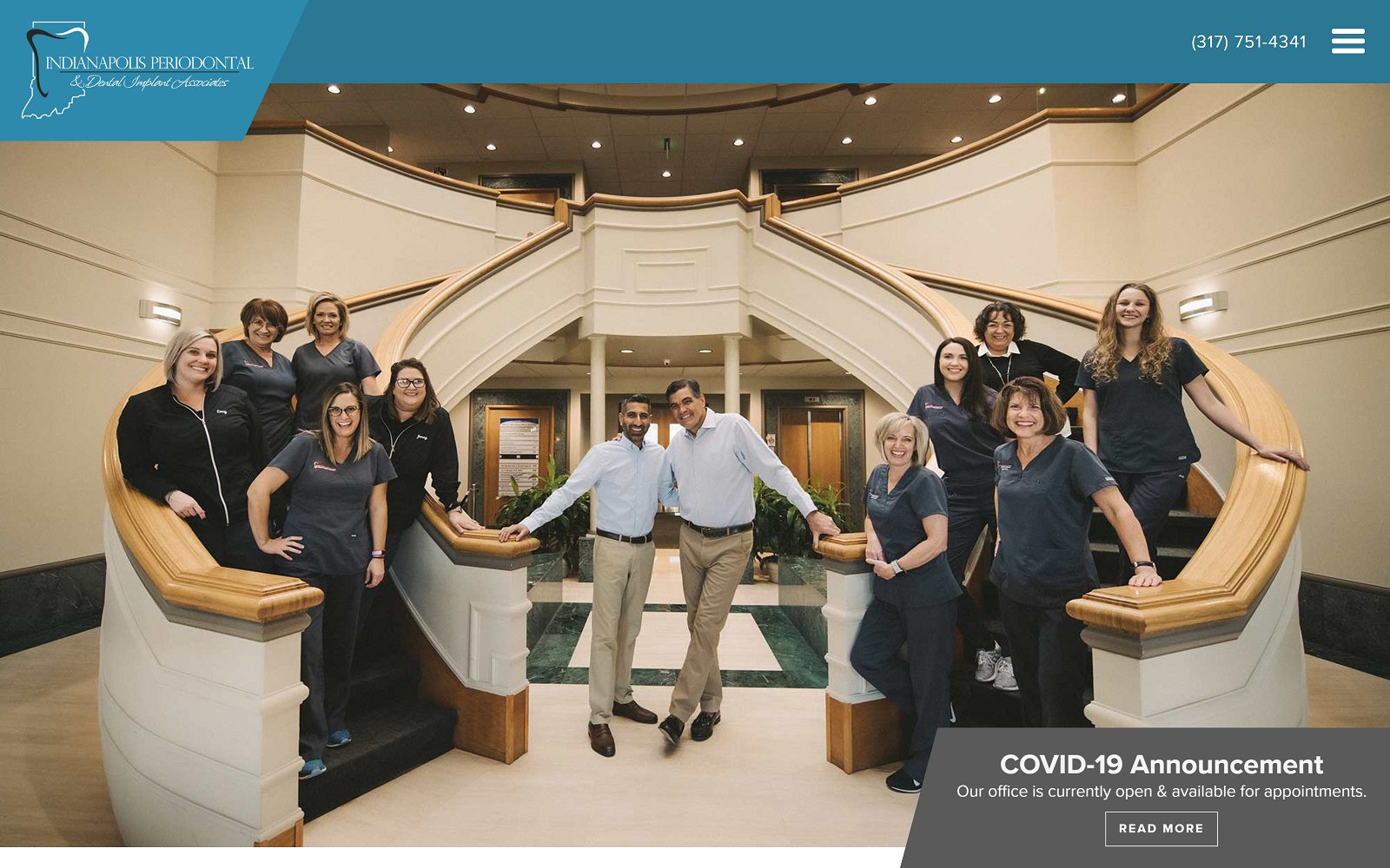 The Screenshot of Indianapolis Periodontal & Dental Implant Associates Website