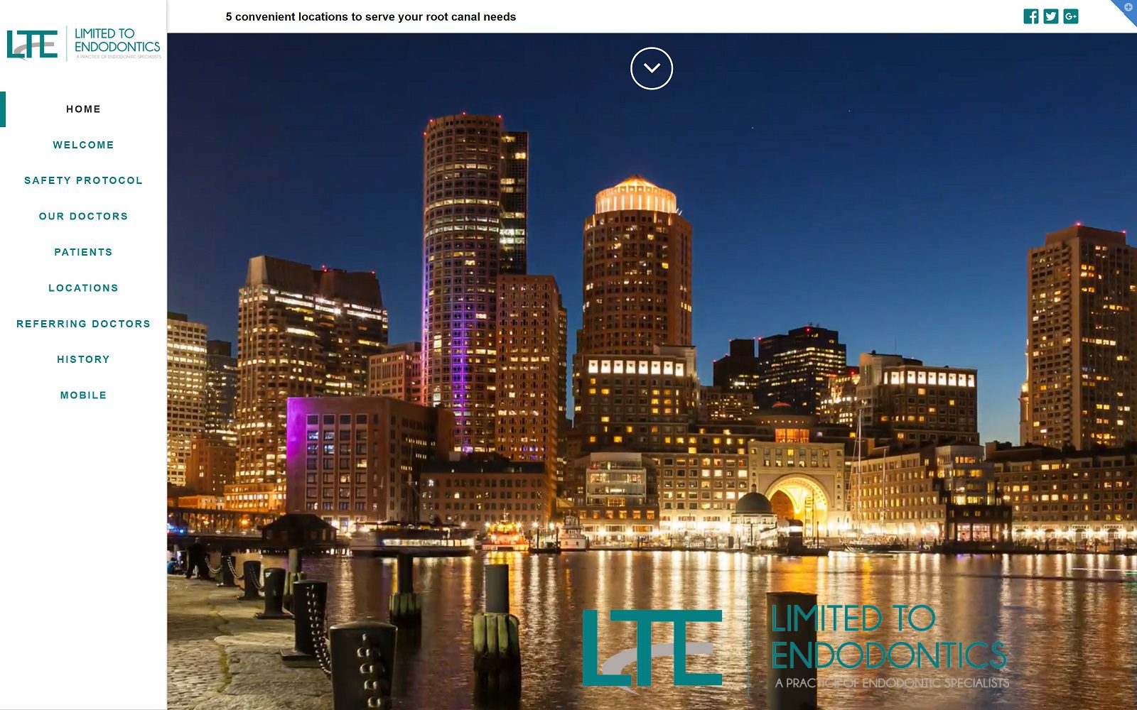 The Screenshot of Limited to Endodontics Inc Website