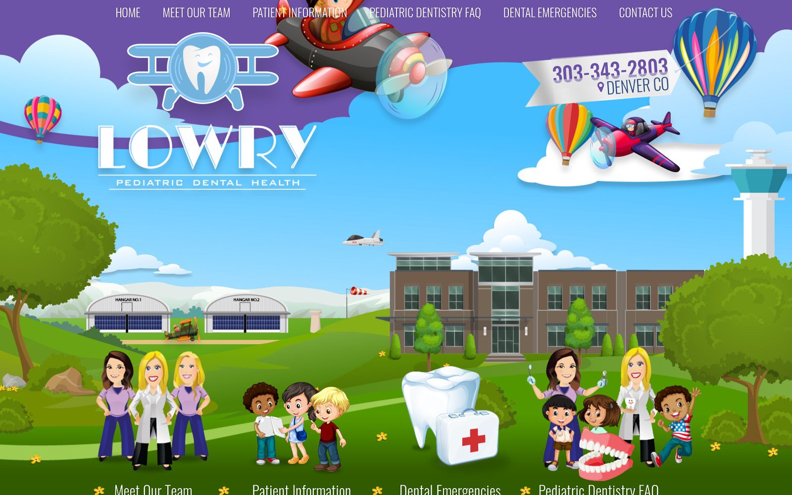 Website homepage screenshot of lowrykidsdmd.com