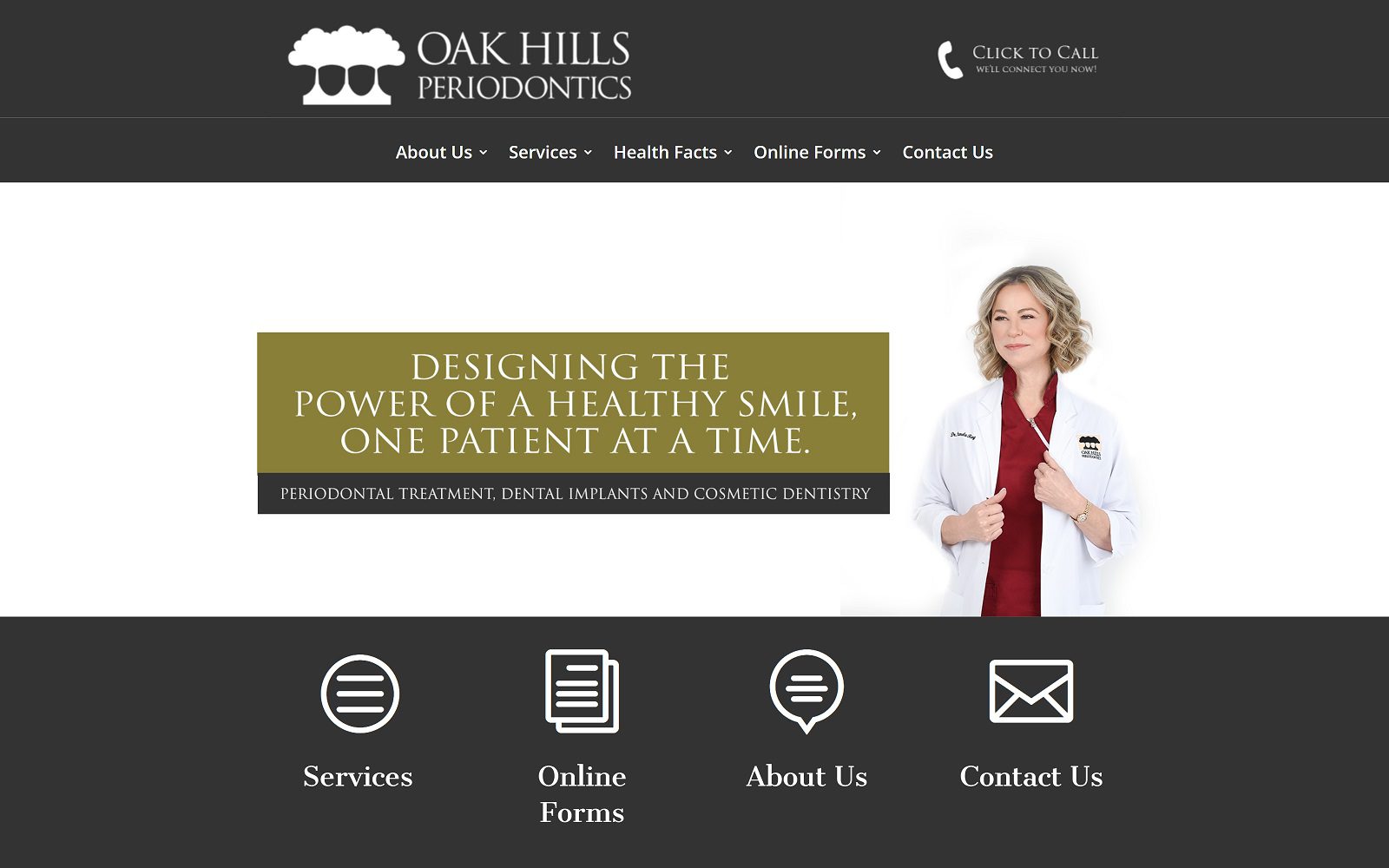 The Screenshot of Dr. Pamela S. Ray, DDS Website