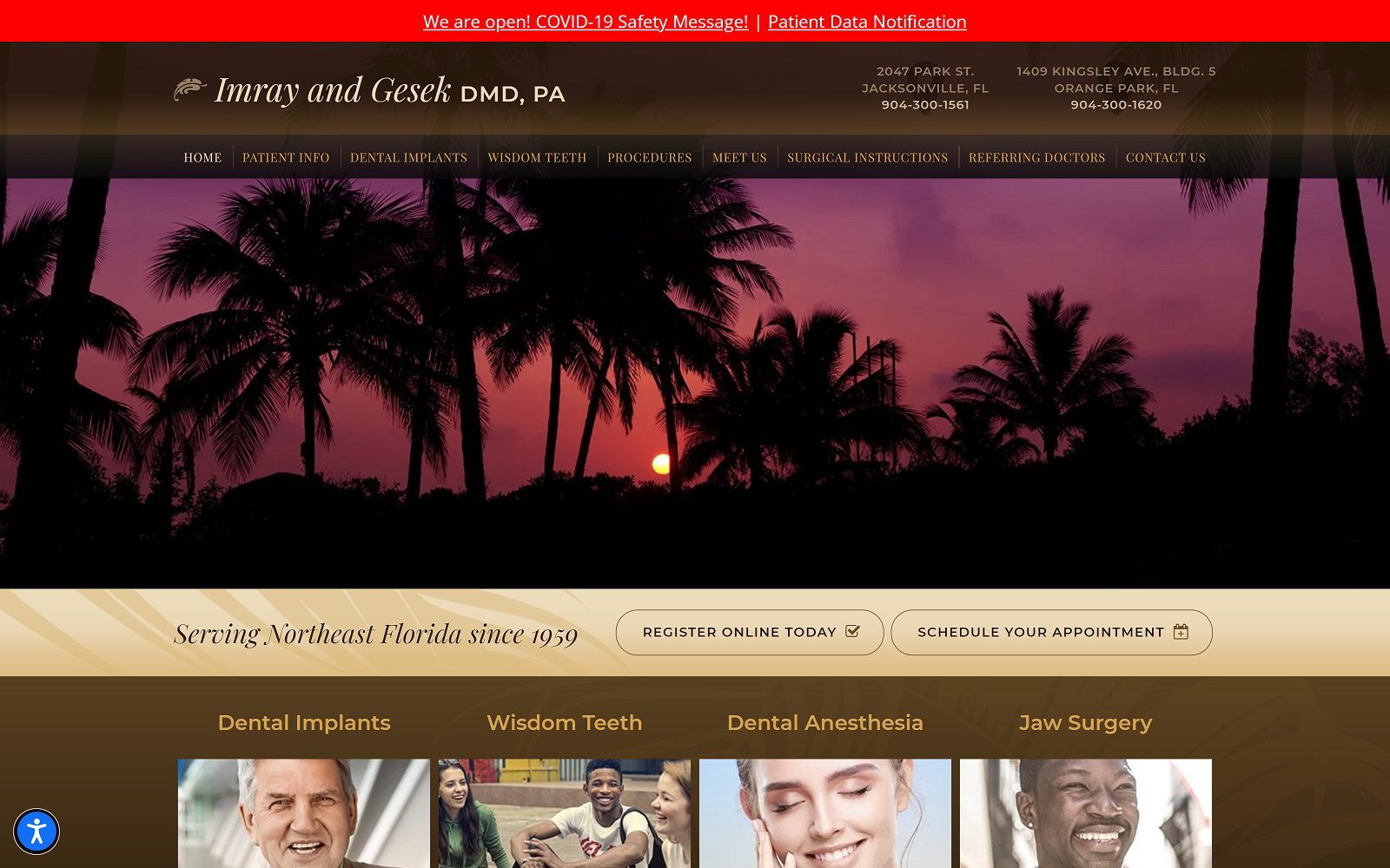 The Screenshot of Imray and Gesek Park Street Website