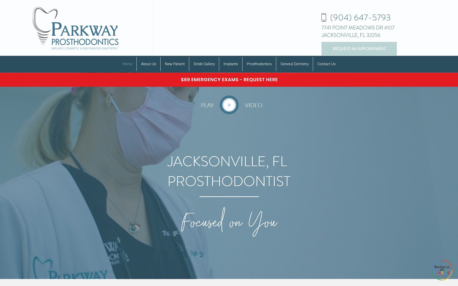 The Screenshot of Kathryn E. Ryan DDS, MS, PA Website