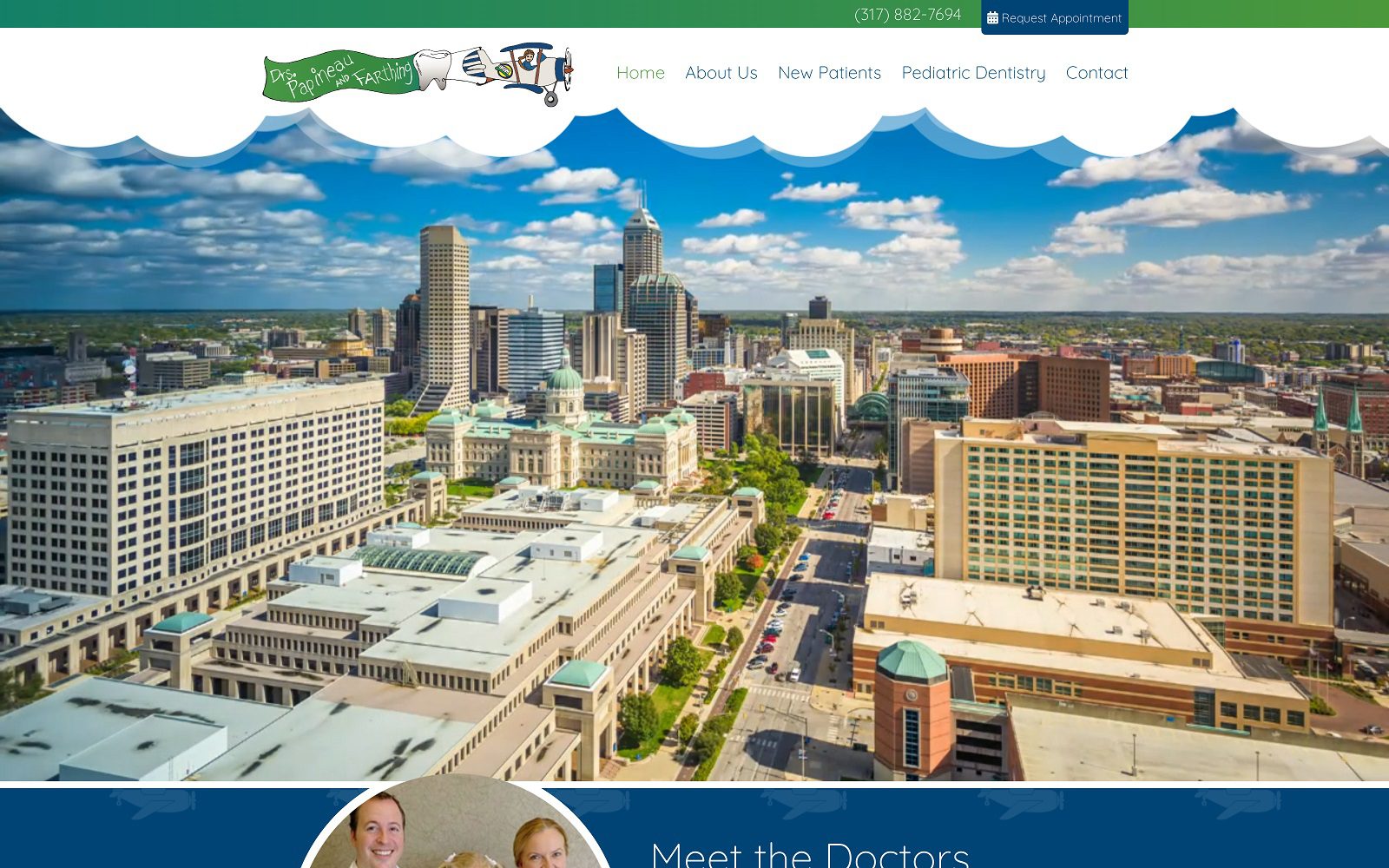 The Screenshot of Dr. Scott Papineau and Dr. Annette Farthing Website