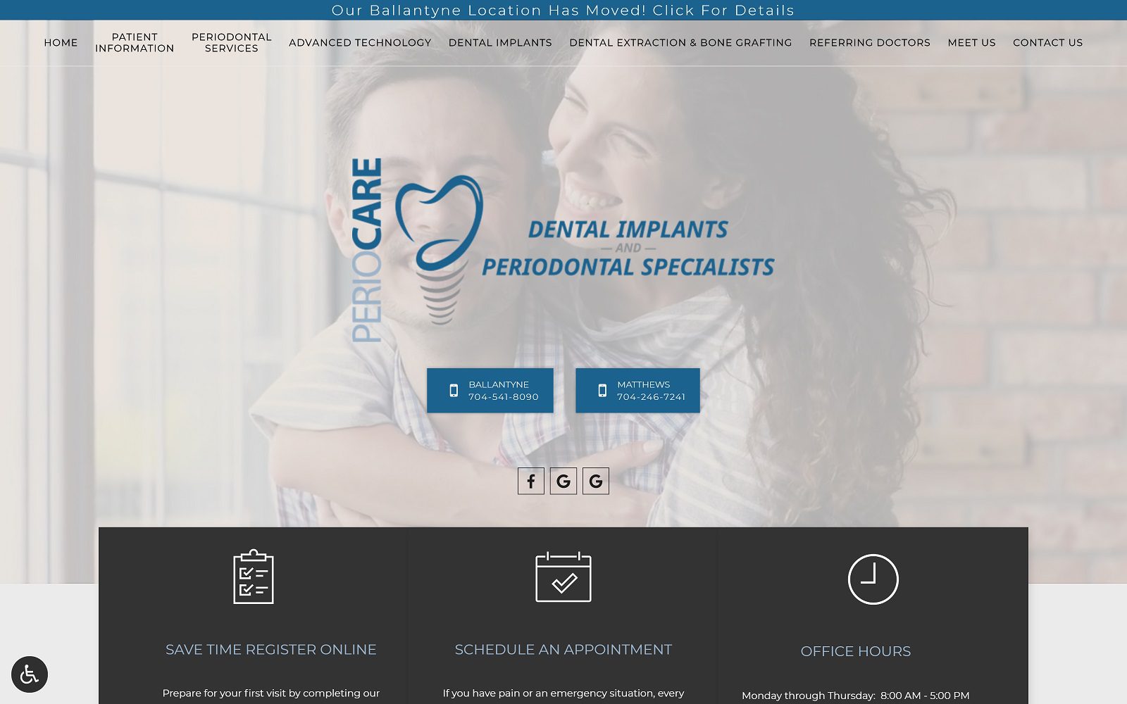 The Screenshot of PerioCare Website